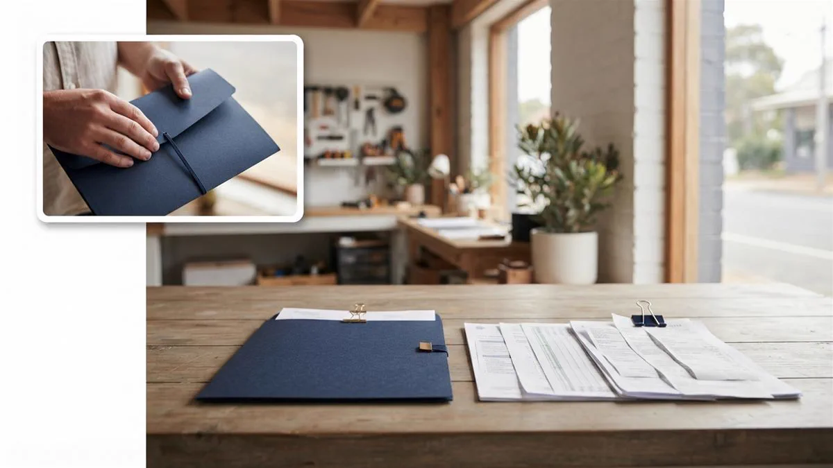 A signed return and a folder of supporting documents